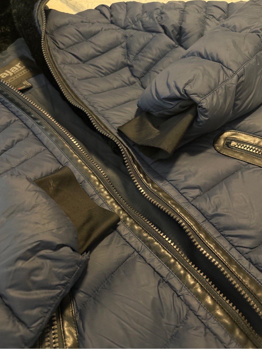 Pajar Navy Quilted Hooded Ski Jacket - Picture 4 of 16